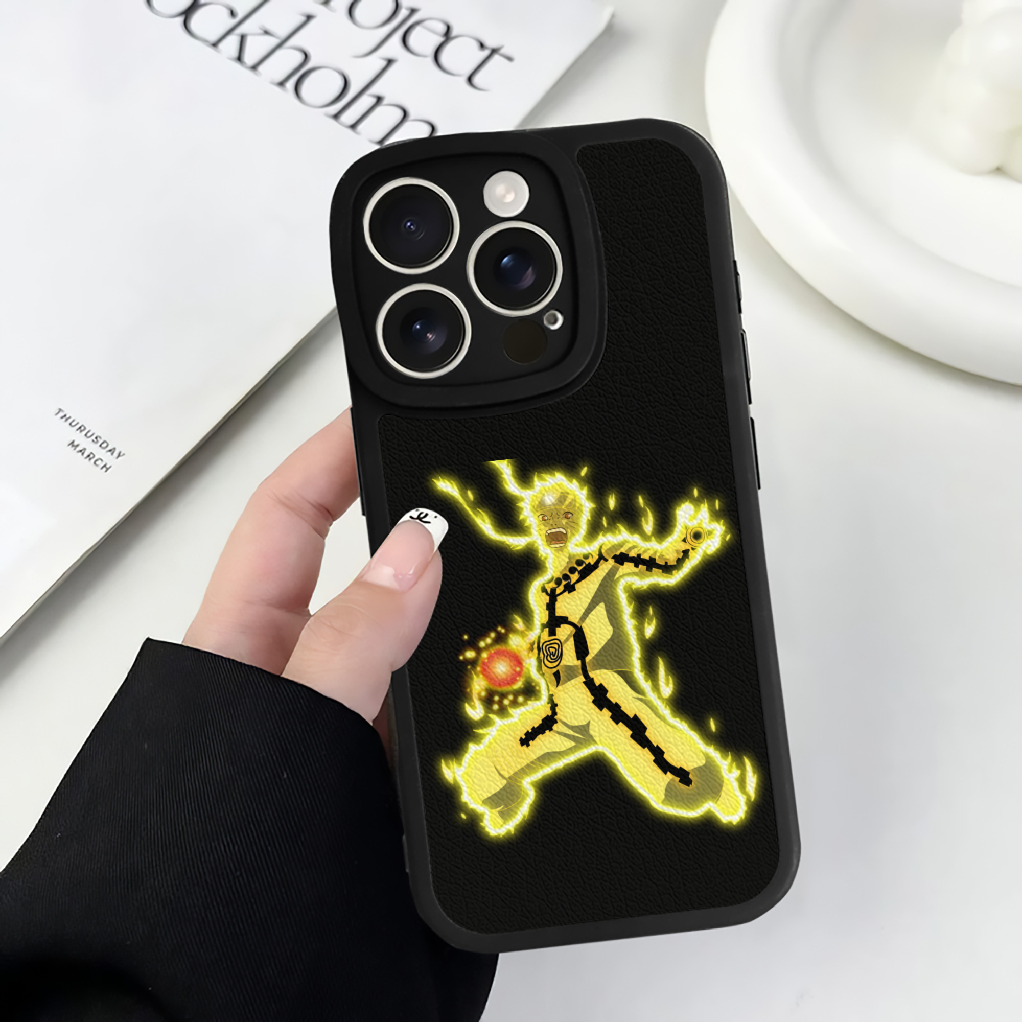 （画像用） NARUTO -ナルト- うずまき ナルト Uzumaki Naruto 【iPhone 16シリーズ対応】シリコンスマホケース（レザー調） 材質：シリコン